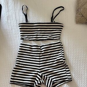 Zara striped shorts and top set
